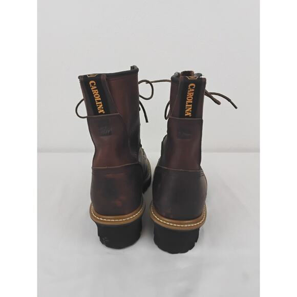 Carolina Leather Work Boots Men\'s 8.5 2E Brown Lace Up Logger Boots #W4757 main image 15